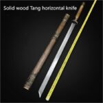 Solid Wood Tang Horizontal Knife