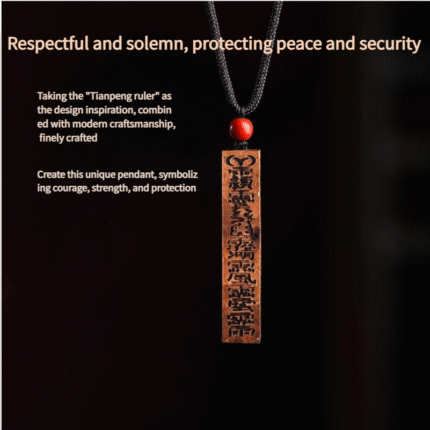 Lightning-Struck Wooden Canopy Ruler Pendant