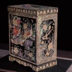 Mother-of-Pearl Lacquer Peacock Vintage Jewelry Box - Image 2