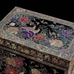 Mother-of-Pearl Lacquer Peacock Vintage Jewelry Box - Image 4
